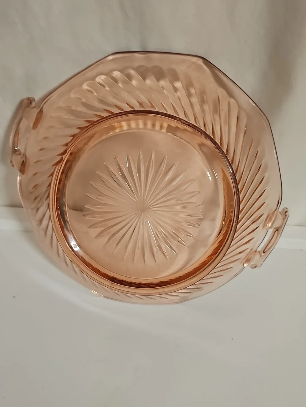Optic Pink  Imperial Twisted Handled Bowl